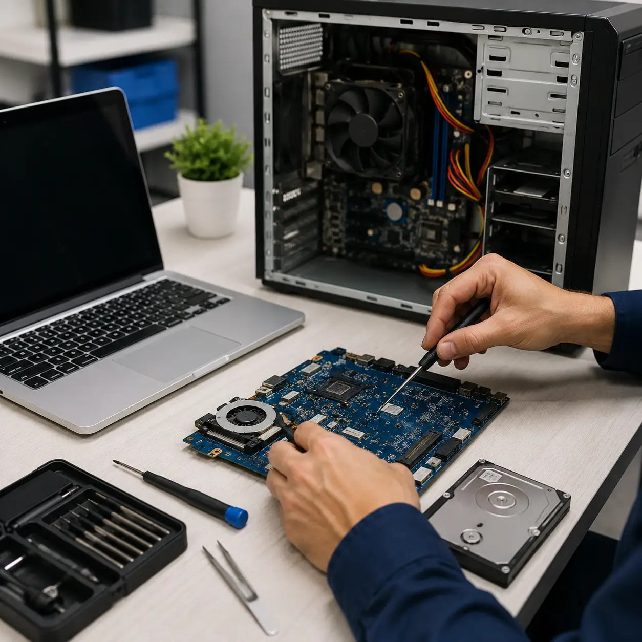 Computer Solution hardware Fix workshop interior in Thane West